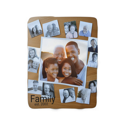 Personalized Sherpa Fleece Photo Print Blanket - Create Your Own