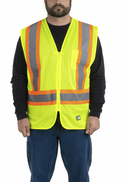 Berne Hi-Vis Class 2 Safety Vest - Enhanced Mobility & Visibility