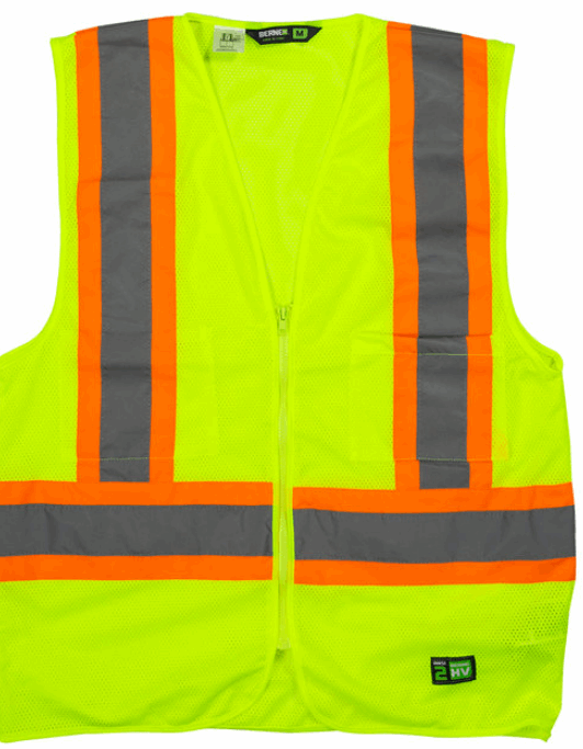 Berne Hi-Vis Class 2 Safety Vest - Enhanced Mobility & Visibility