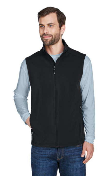 CORE365 Men's Fleece Bonded Soft Shell Vest - Weather-Resistant & Comfort-Fit