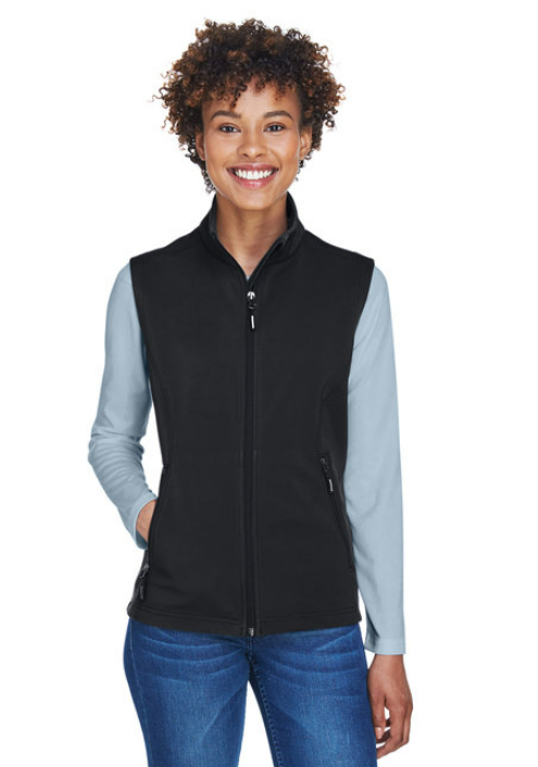 CORE365 Ladies' Fleece Bonded Soft Shell Vest - Sleek, Functional, Weather-Ready