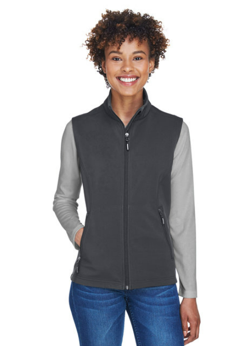 CORE365 Ladies' Fleece Bonded Soft Shell Vest - Sleek, Functional, Weather-Ready