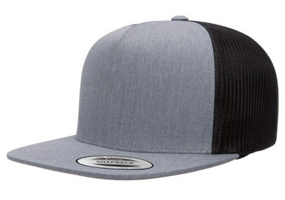 Yupoong Adult 5-Panel Classic Trucker Cap - High-Profile & Structured