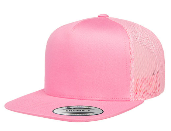 Yupoong Adult 5-Panel Classic Trucker Cap - High-Profile & Structured