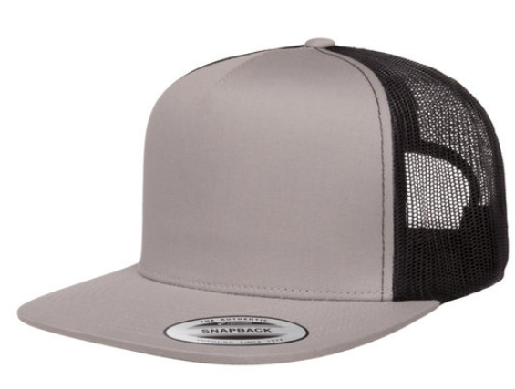 Yupoong Adult 5-Panel Classic Trucker Cap - High-Profile & Structured