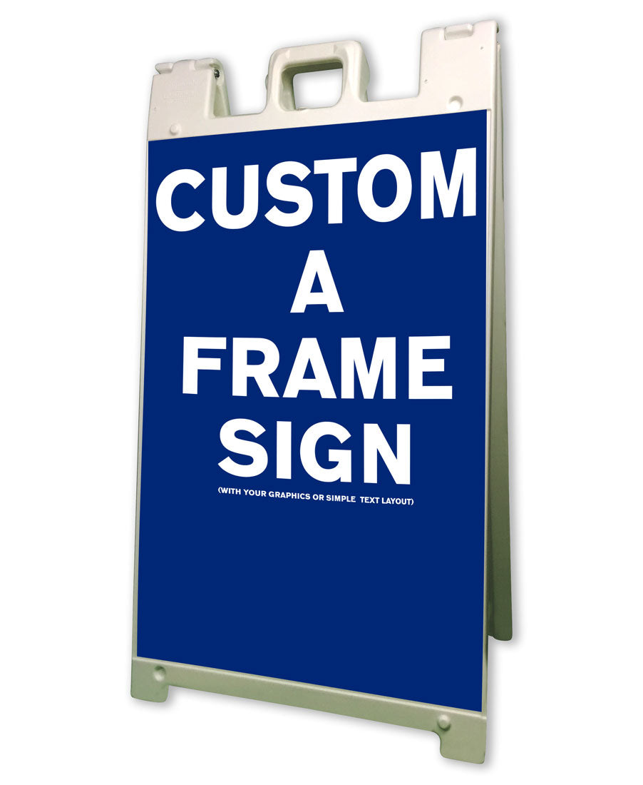 Custom double-sided A-frame sign for business advertising