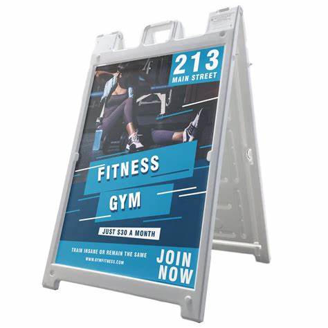 A-frame sign used for business promotion and advertising