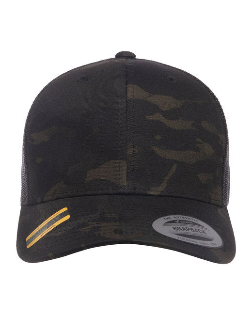 Custom Retro Multicam® Snapback Trucker Cap – Embroidery Ready