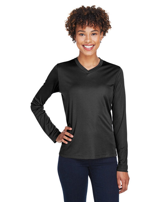 Custom Ladies’ Performance Long-Sleeve T-Shirt – Moisture-Wicking & UV Protection