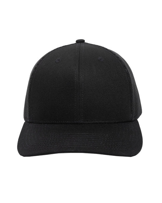 Custom Structured Trucker Cap with Solid Mesh Back – Embroidery Ready