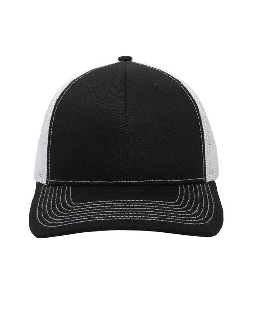 Custom Structured Trucker Cap with Solid Mesh Back – Embroidery Ready