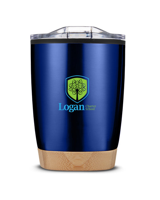 Custom 12oz Symmetry Tumbler with Bamboo Base – Hot & Cold Ready