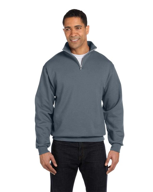 Custom Quarter-Zip Cadet Collar Sweatshirt – Smooth & Sustainable