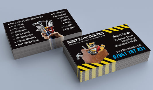 Construction Business Cards – Functional and Easy to Read