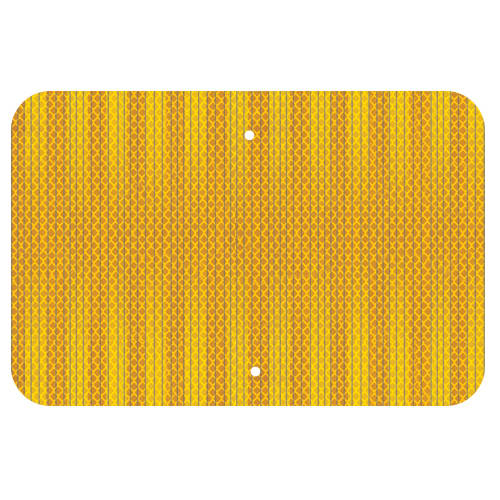 Custom .080 Yellow Reflective Aluminum Signs – Radius Corners, 2 Holes, HIP Grade