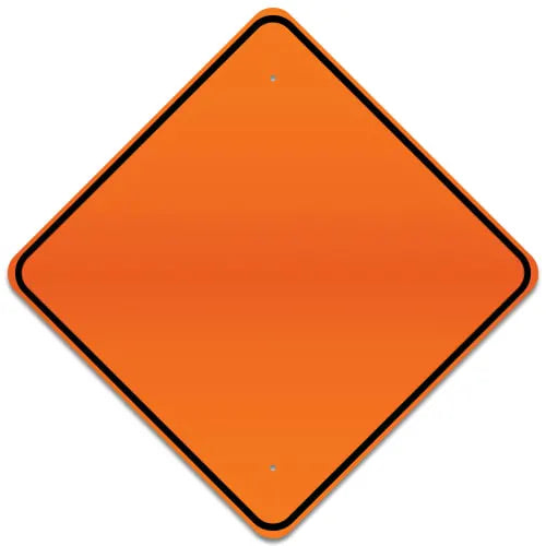 Custom .080 Reflective Aluminum Signs – AEGP Orange, Borders, Diamond Shape | Durable & High Visibility