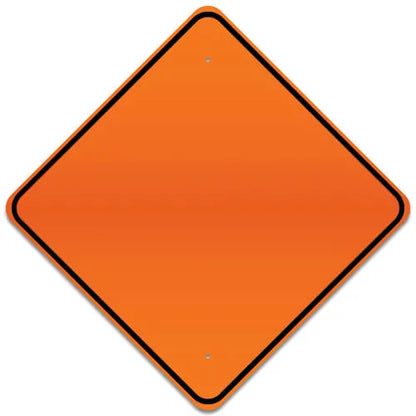 Custom .080 Reflective Aluminum Signs – AEGP Orange, Borders, Diamond Shape | Durable & High Visibility