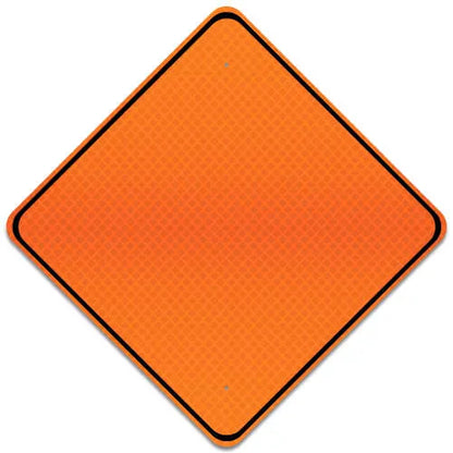 Custom .080 Fluorescent Orange Reflective Aluminum Signs – Diamond Shape, DG Grade