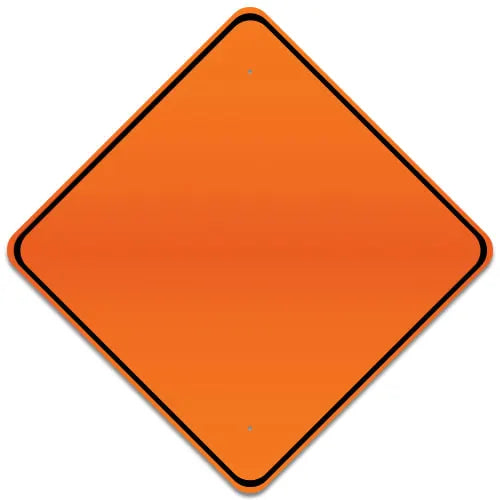 Custom .080 Reflective Aluminum Signs – AEGP Orange, Borders, Diamond Shape | Durable & High Visibility