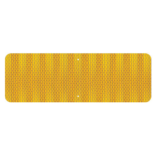 Custom .080 Yellow Reflective Aluminum Signs – Radius Corners, 2 Holes, HIP Grade