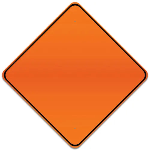 Custom .080 Reflective Aluminum Signs – AEGP Orange, Borders, Diamond Shape | Durable & High Visibility