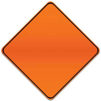 Custom .080 Reflective Aluminum Signs – AEGP Orange, Borders, Diamond Shape | Durable & High Visibility