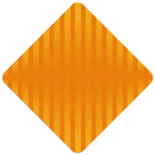 Custom .080 Orange Reflective Aluminum Signs – Diamond Shape, HIP Grade