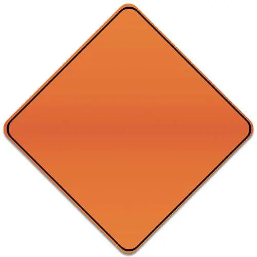 Custom .080 Reflective Aluminum Signs – AEGP Orange, Borders, Diamond Shape | Durable & High Visibility