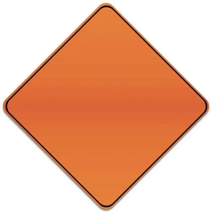 Custom .080 Reflective Aluminum Signs – AEGP Orange, Borders, Diamond Shape | Durable & High Visibility