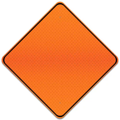 Custom .080 Fluorescent Orange Reflective Aluminum Signs – Diamond Shape, DG Grade