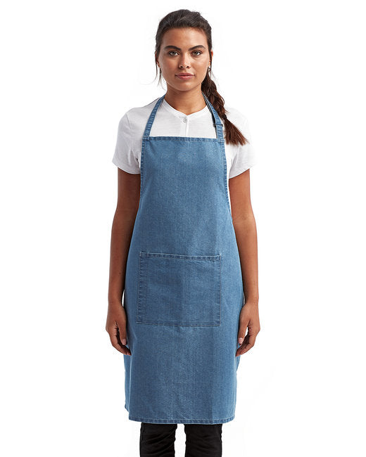 Custom Recycled Bib Apron with Pocket – Adjustable & Durable