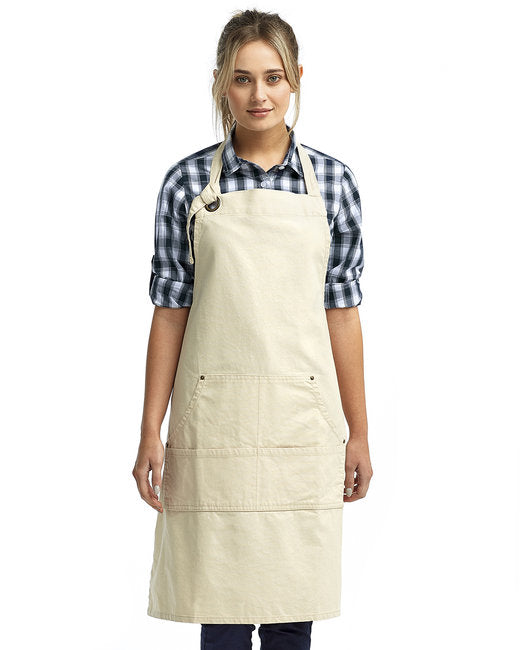 Custom Heavy Cotton Canvas Pocket Apron – Adjustable & 4-Compartment Design