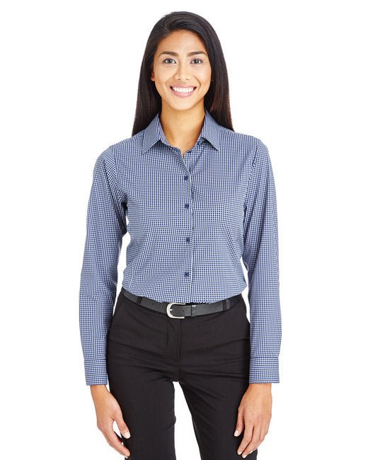 Custom Ladies' Tonal Mini Check Shirt – Luxurious & Performance-Driven