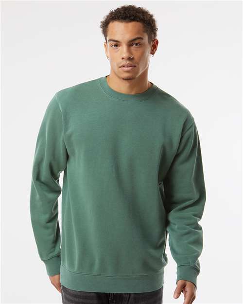 Midweight Pigment-Dyed Crewneck Sweatshirt - Independent Trading Co. | Durable, Classic, and Customizable