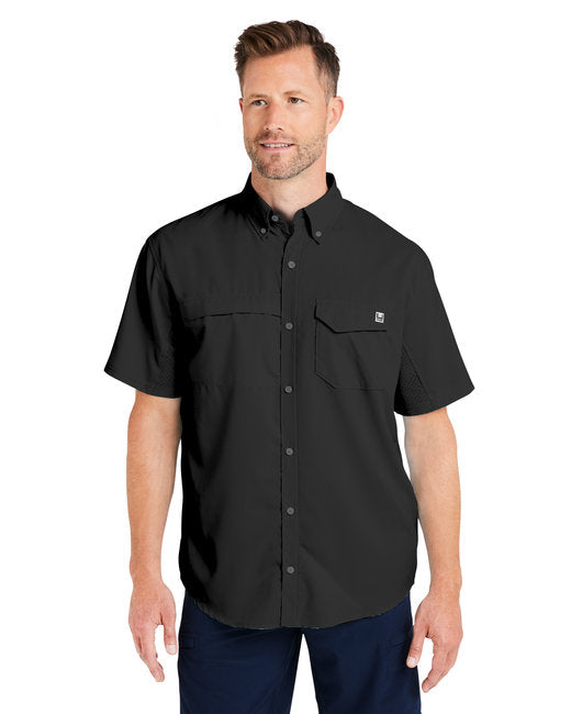 HUK Men's Tide Point Short Sleeve Shirt – Breathable, Performance-Driven, and Protective