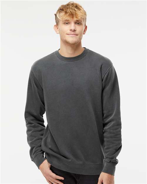 Midweight Pigment-Dyed Crewneck Sweatshirt - Independent Trading Co. | Durable, Classic, and Customizable