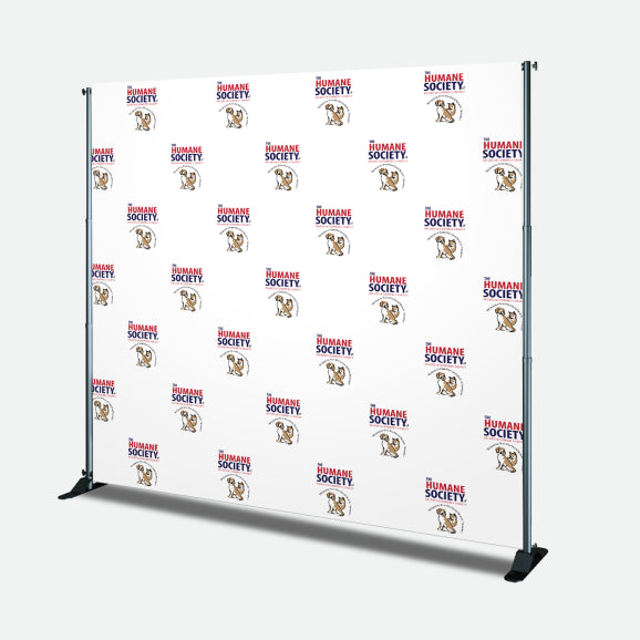 Custom branded backdrops for photo booths.