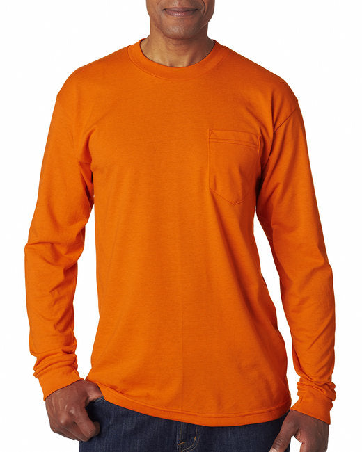 Bayside Adult USA Made Long-Sleeve T-Shirt with Pocket – Durable, Comfortable, and American-Made