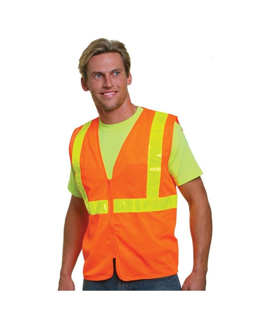 USA-Made High-Vis Safety Vest with 3M Reflective Night-Glow Stripes