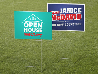 Custom Business Advertising Yard Signs with Logo Printed – Online Design and Fast Shipping