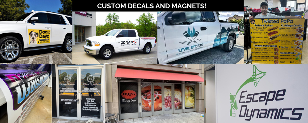 custom company business logo branded printing decals trucks vehicles windows magnets company with online design near me