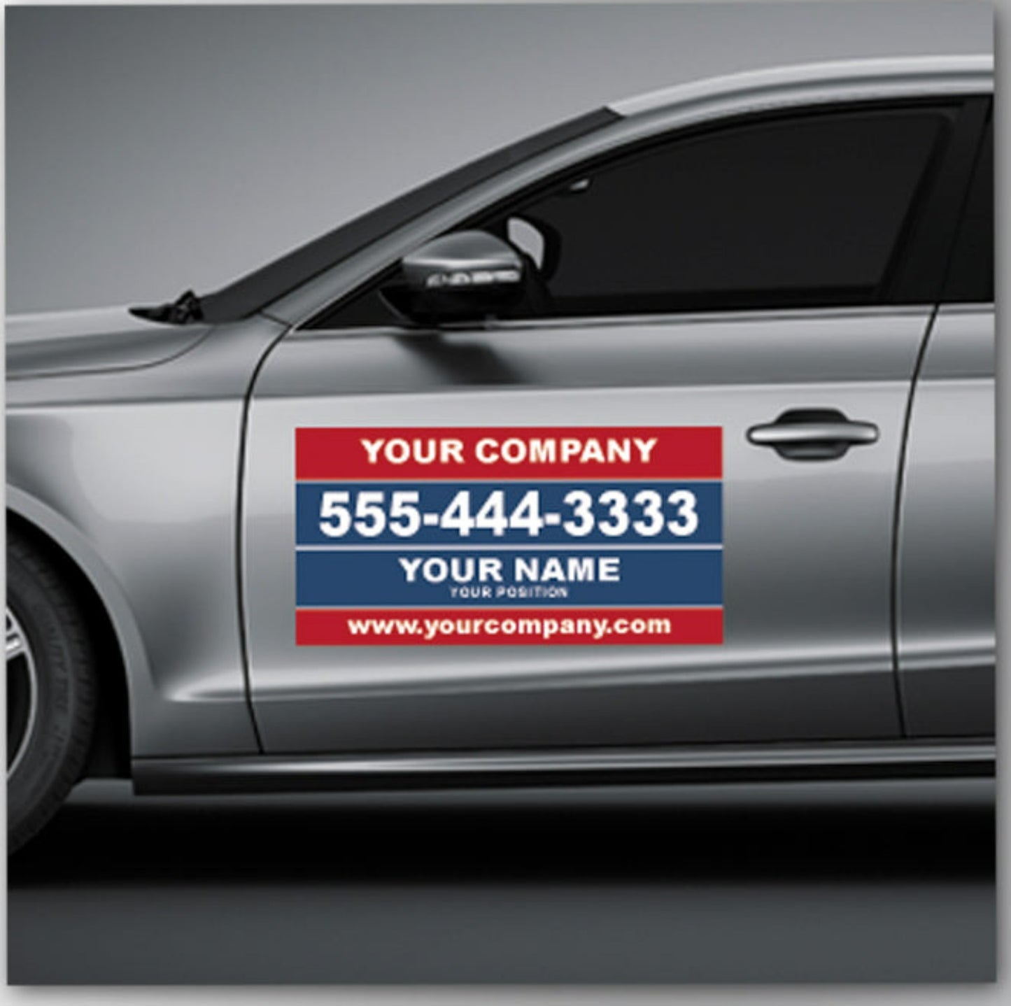 Custom Construction Company Car Magnets on a Truck - Online Design