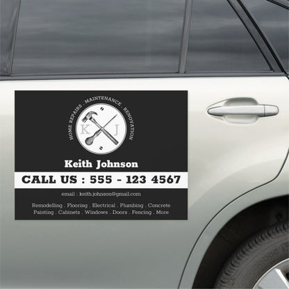 High-Quality Custom Construction Company Car Magnets - Online Design