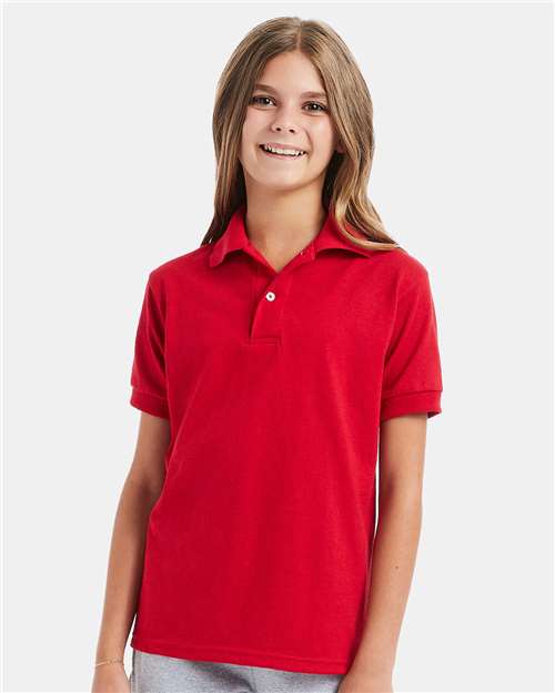 Youth Ecosmart® Jersey Polo - Hanes | Sustainable, Durable, and Comfortable