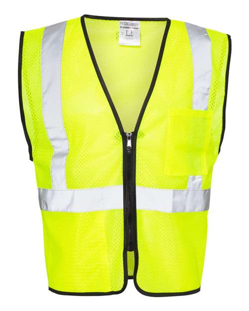 Double-Pocket Zippered Economy Class 2 Vest - Kishigo | Lightweight and ANSI Compliant