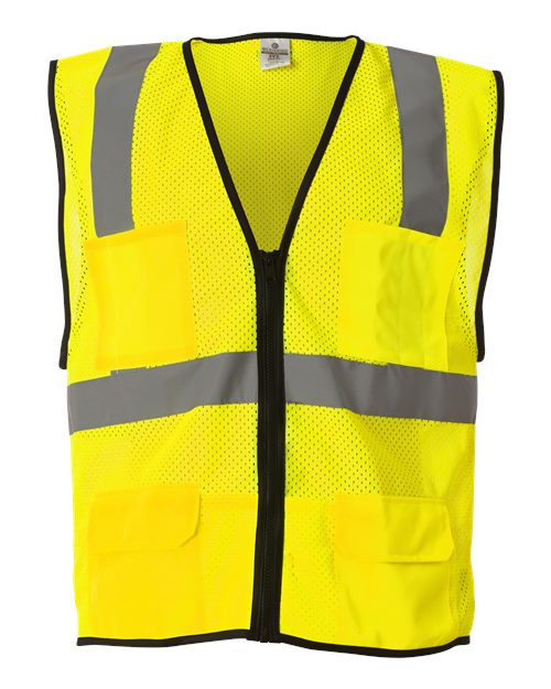 Economy Mesh 6-Pocket Vest - Kishigo | High-Visibility and Functional Design