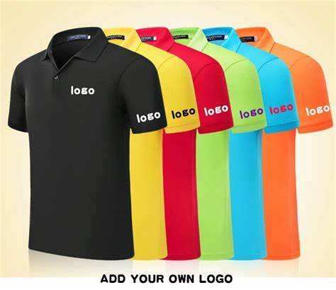 Custom embroidered polo shirts for corporate events.