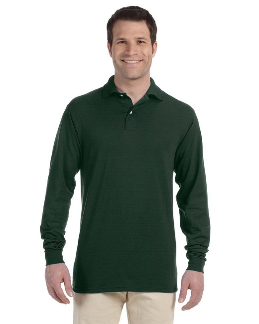 Jerzees Adult SpotShield™ Long-Sleeve Jersey Polo