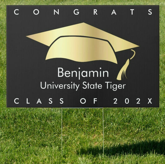 Custom Graduation Yard Signs with Logo Printed – Online Design and Fast Shipping