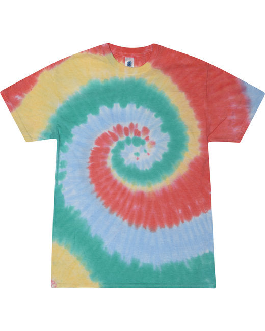 Custom Rainbow Spiral Tie-Dye T-Shirt – Bright & One-of-a-Kind